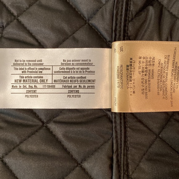 Burberry Jacket Authentic NWT XS Black - Picture 9 of 14